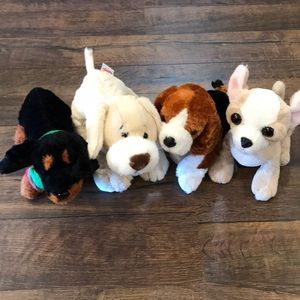 Four webkinz dogs